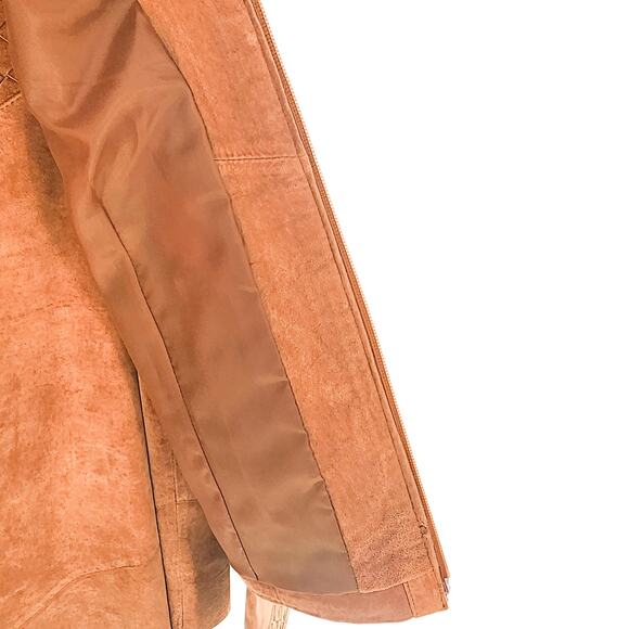 Willi Smith Women's Leather Skirt Jacket Set Western Size Large Tan - Picture 9 of 16